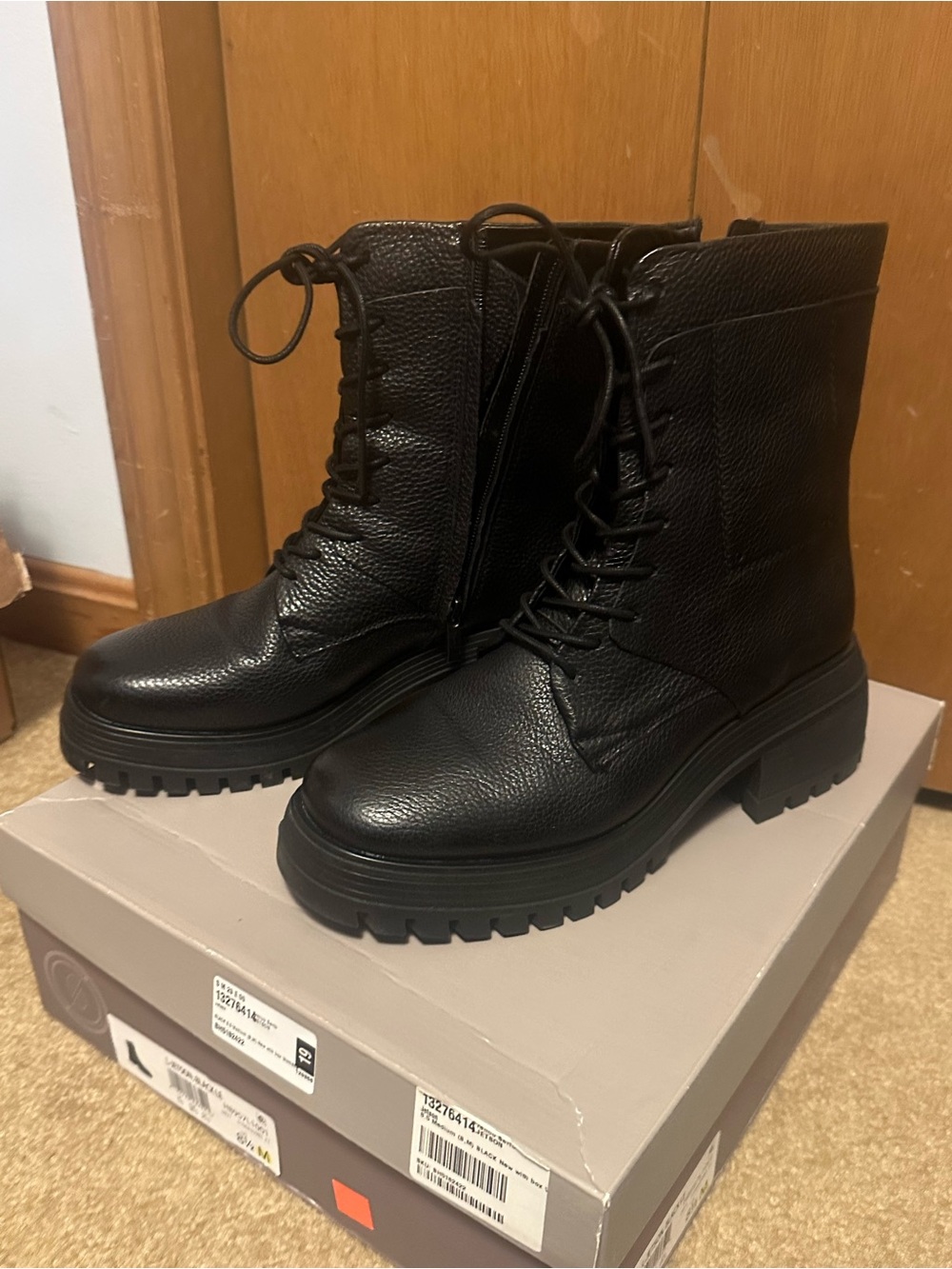 Franco Sarto Jetson Lace-Up with side zip Combat Boots
